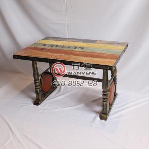 铁艺复古餐桌-正面图